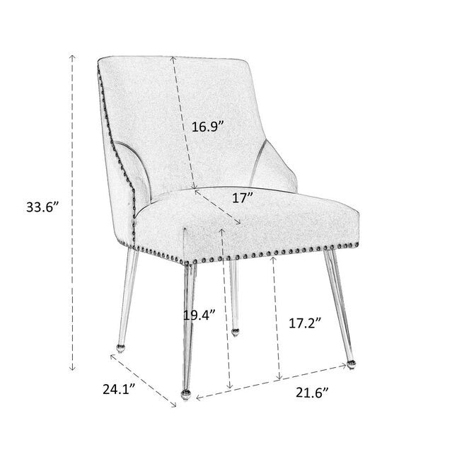 Slipper Chair 21.57'' Wide Velvet Slipper Chair