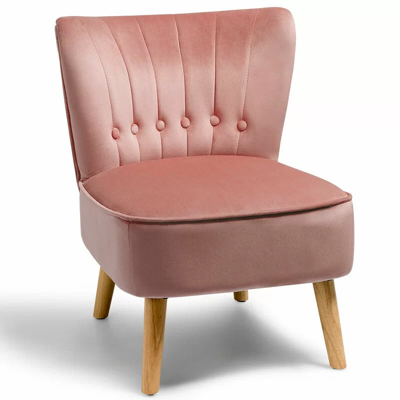 Slipper Chair: 21'' Wide Velvet Slipper Chair
