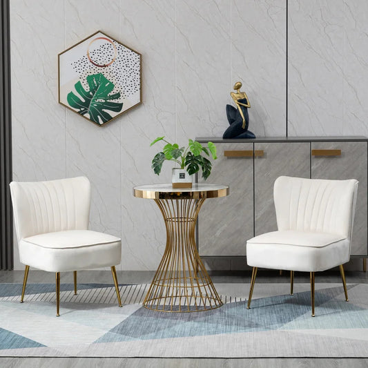 Slipper Chair: 22.24'' Wide Velvet Slipper Chair (Set of 2)