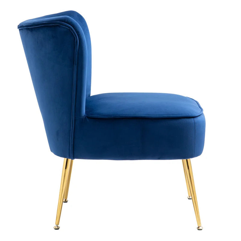 Slipper Chair: 22.24'' Wide Velvet Slipper Chair (Set of 2)