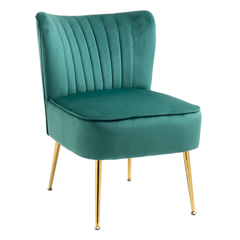Slipper Chair: 22.24'' Wide Velvet Slipper Chair (Set of 2)