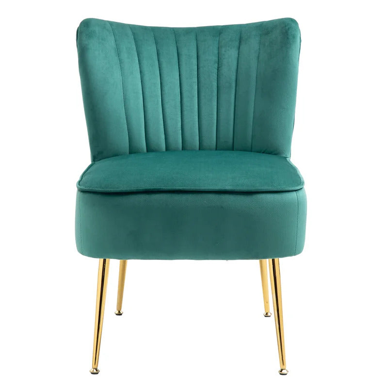 Slipper Chair: 22.24'' Wide Velvet Slipper Chair (Set of 2)