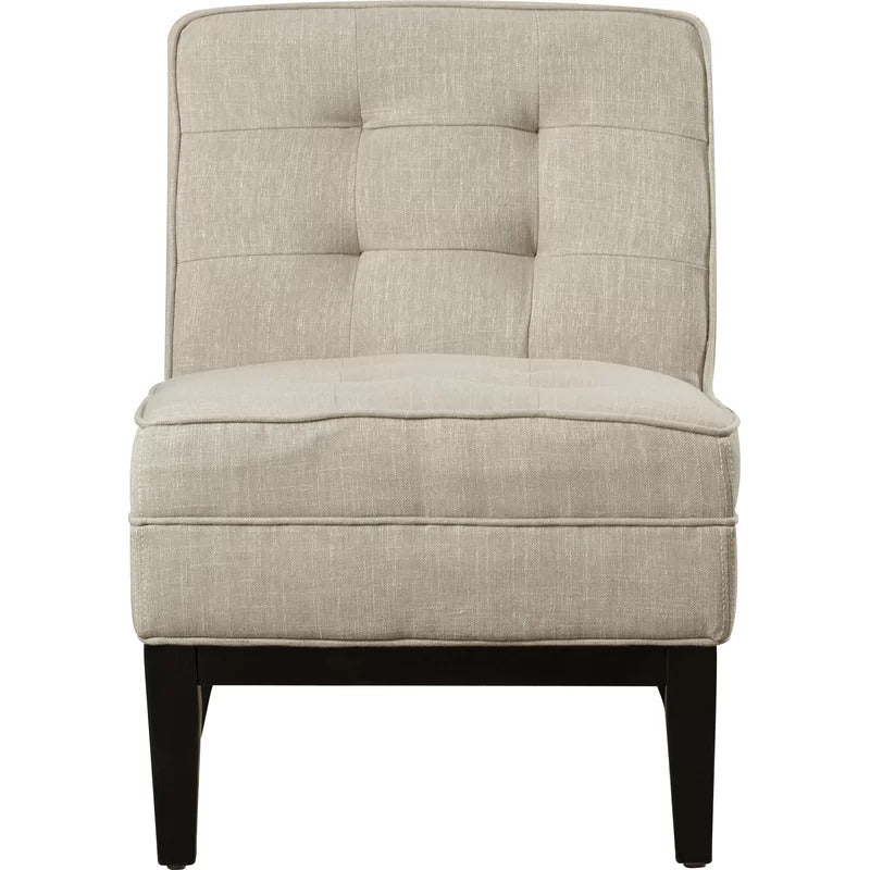 Slipper Chair: 22.4'' Wide Tufted Slipper Chair