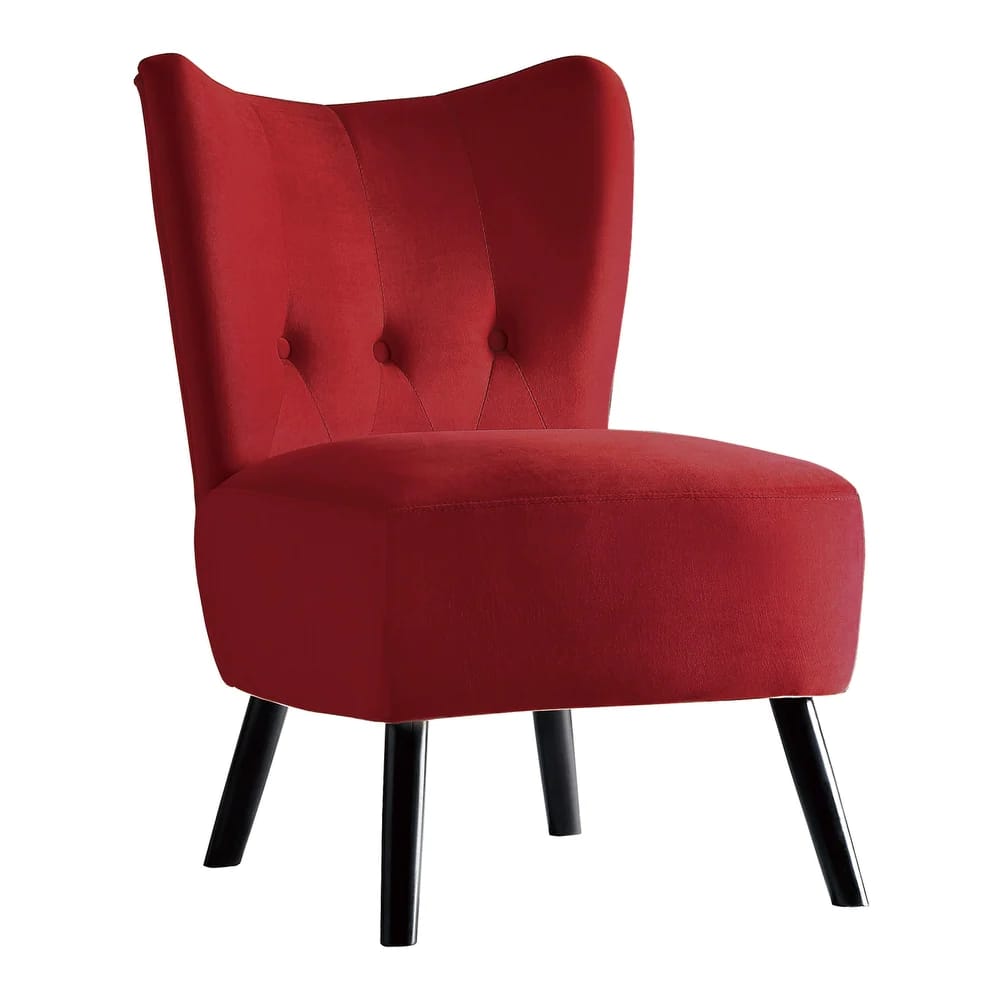 Slipper Chair: 22.5'' Wide Tufted Velvet Slipper Chair