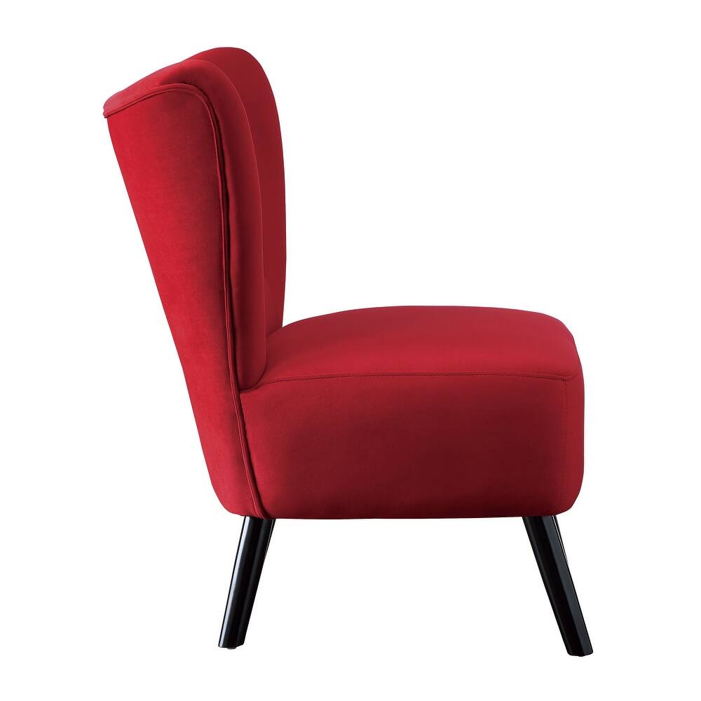Slipper Chair: 22.5'' Wide Tufted Velvet Slipper Chair