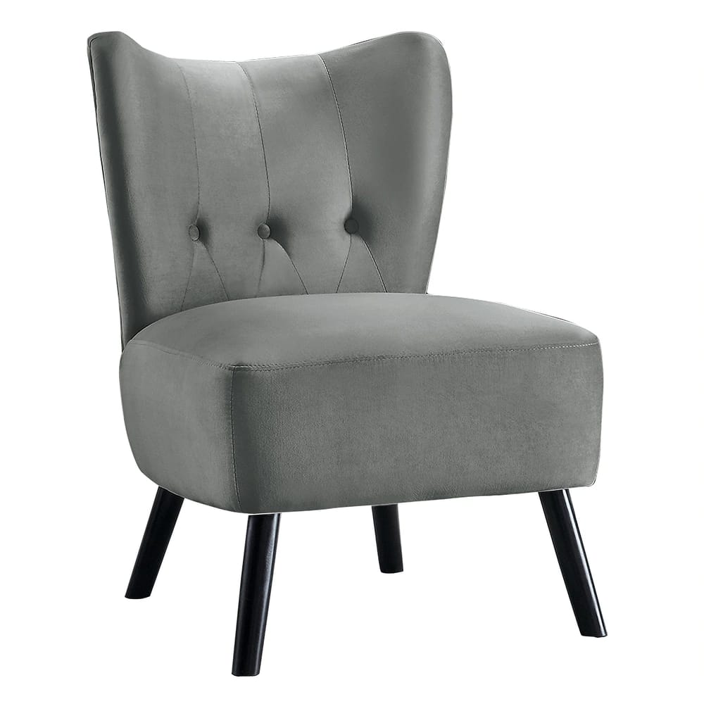 Slipper Chair: 22.5'' Wide Tufted Velvet Slipper Chair