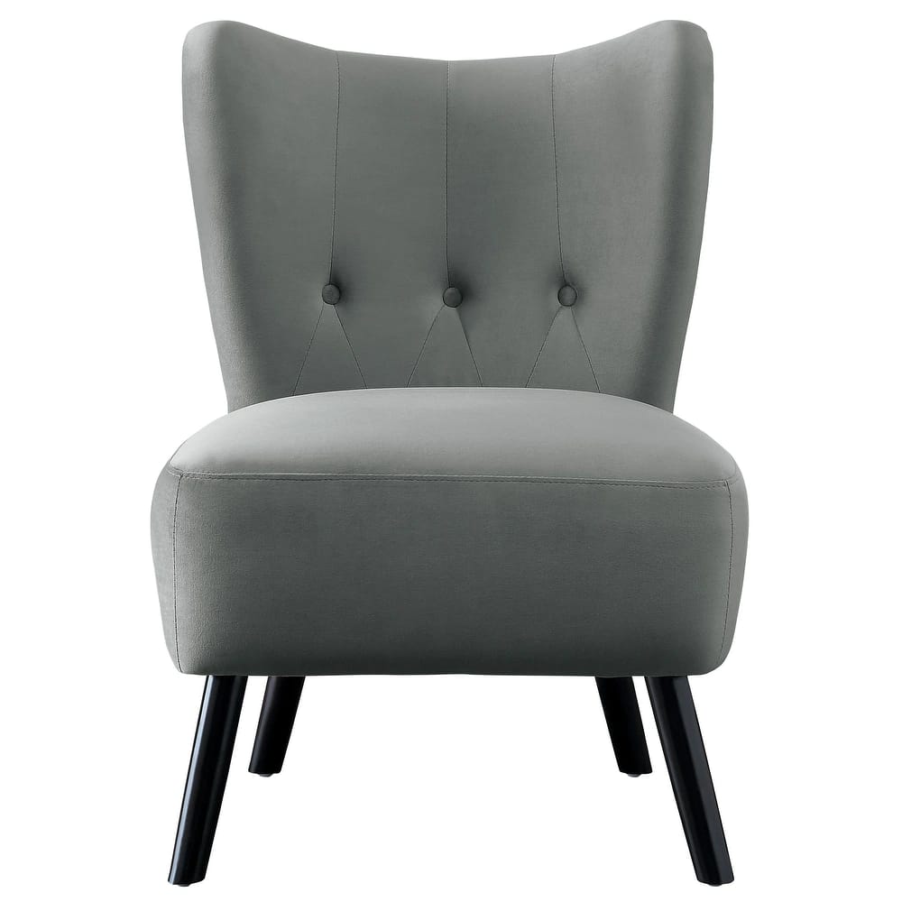 Slipper Chair: 22.5'' Wide Tufted Velvet Slipper Chair