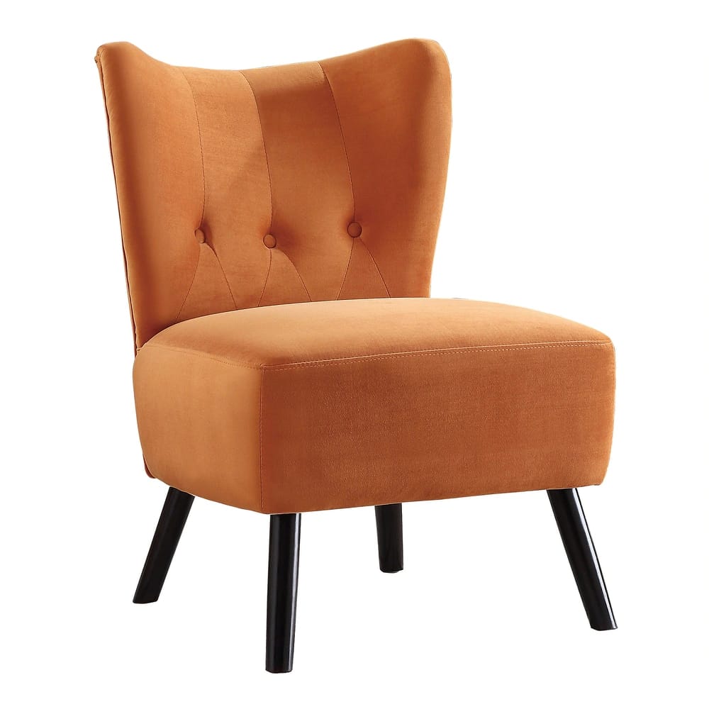 Slipper Chair: 22.5'' Wide Tufted Velvet Slipper Chair