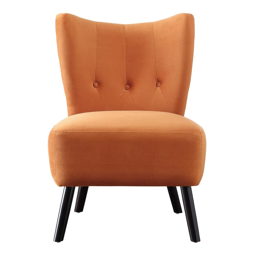 Slipper Chair: 22.5'' Wide Tufted Velvet Slipper Chair