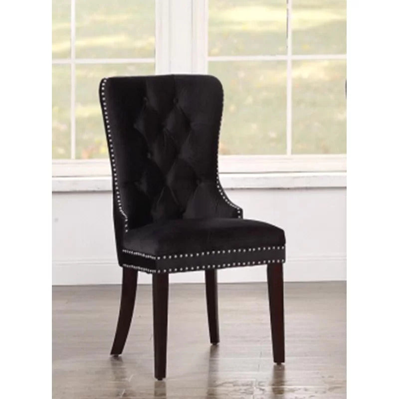 Slipper Chair: 22.83'' Wide Tufted Velvet Slipper Chair