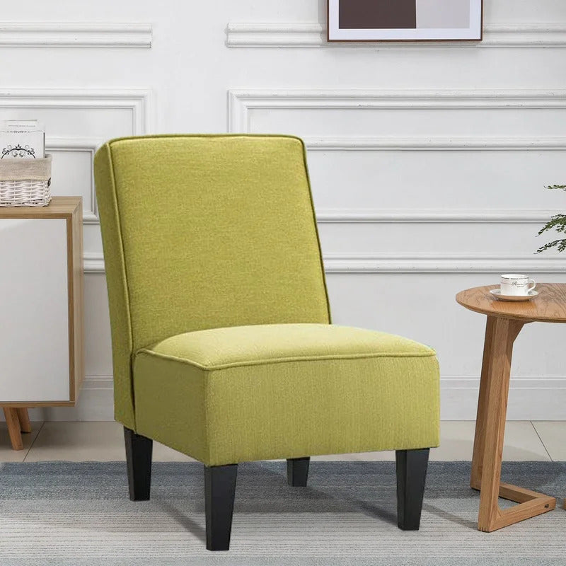 Slipper Chair: 22'' Wide Linen Slipper Chair