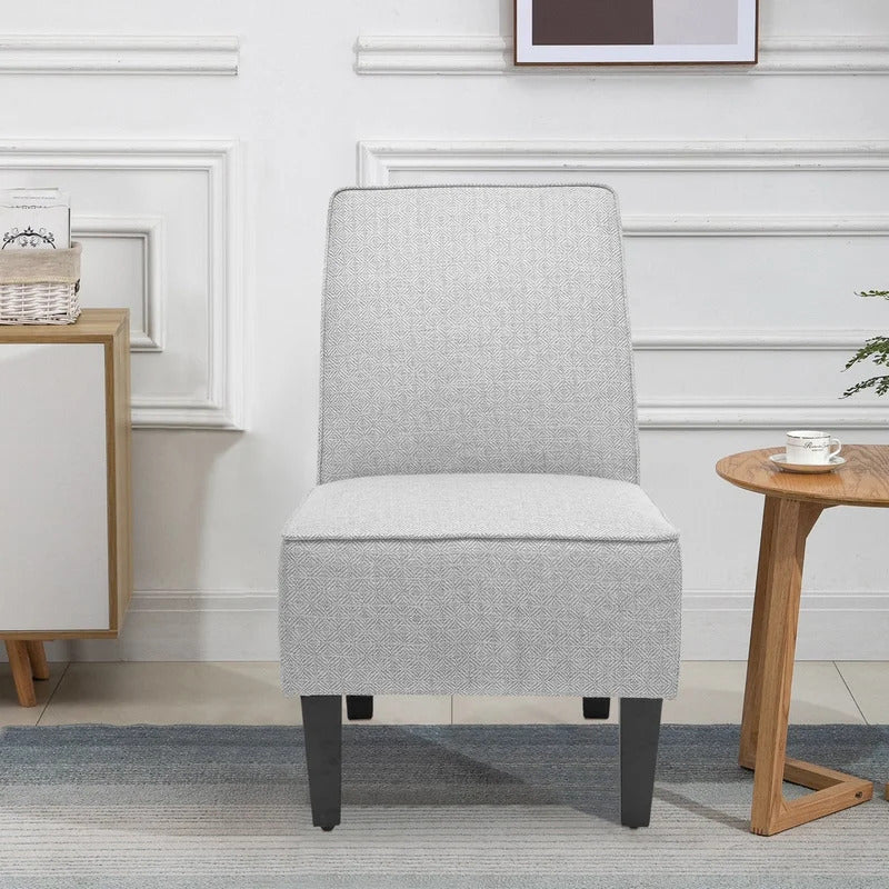 Slipper Chair: 22'' Wide Linen Slipper Chair