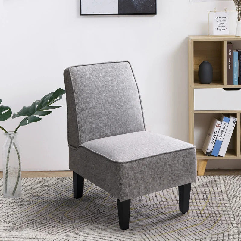 Slipper Chair: 22'' Wide Linen Slipper Chair