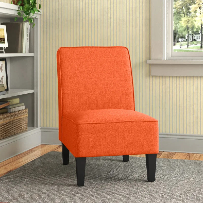 Slipper Chair: 22'' Wide Linen Slipper Chair