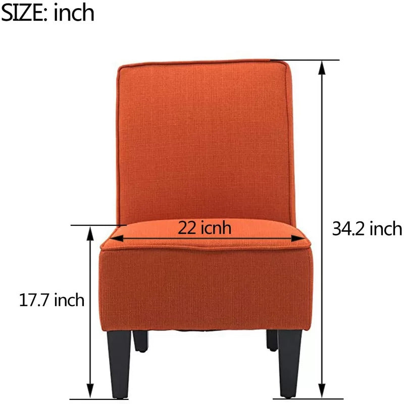 Slipper Chair: 22'' Wide Linen Slipper Chair