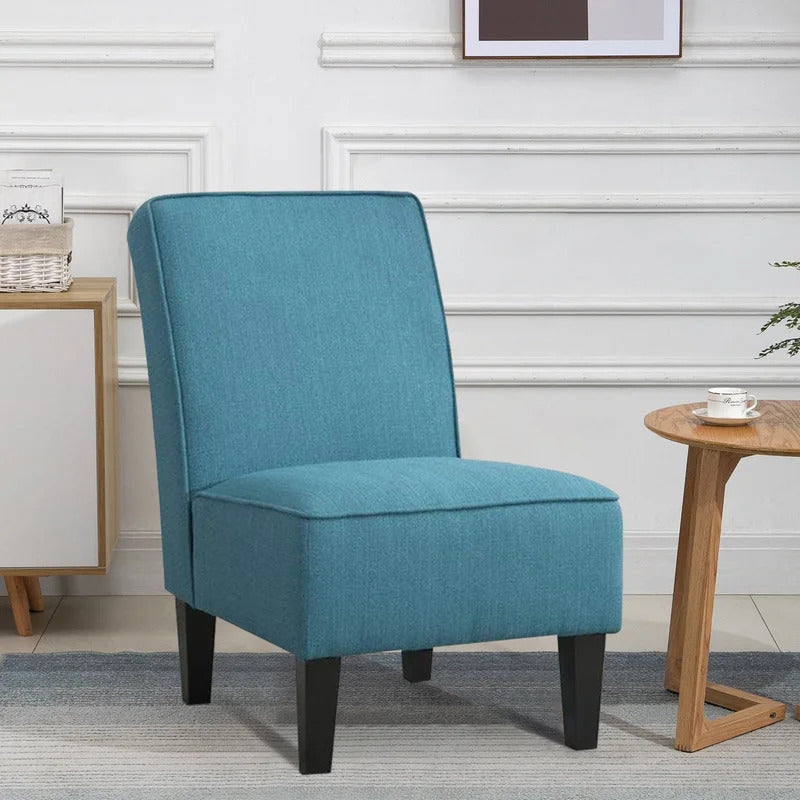 Slipper Chair: 22'' Wide Linen Slipper Chair