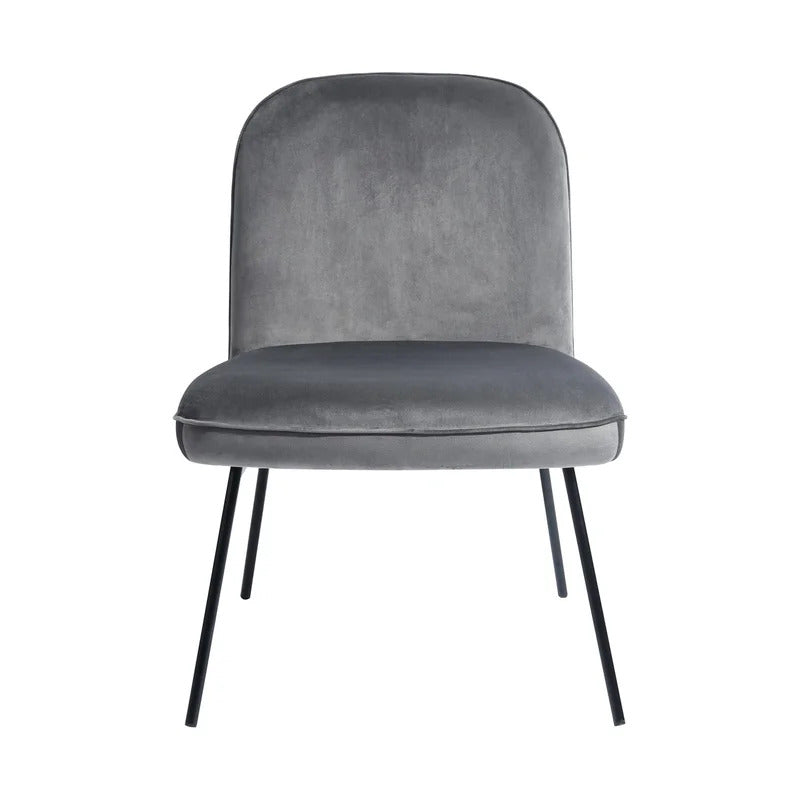 Slipper Chair: 23.62'' Wide Velvet Slipper Chair