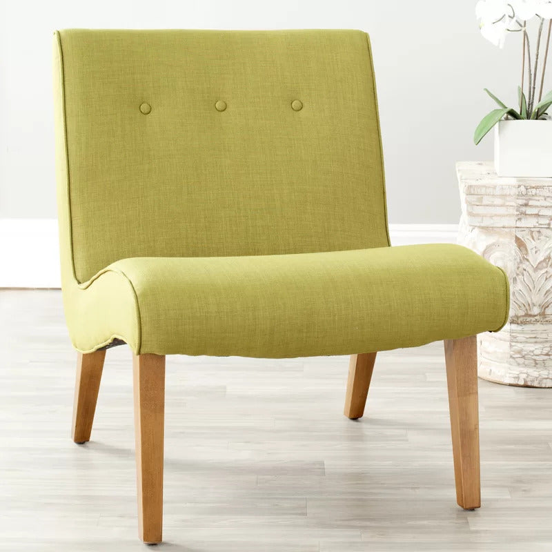 Slipper Chair: 25.2'' Wide Tufted Slipper Chair