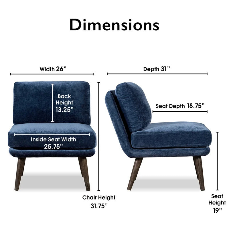Slipper Chair: 25.79'' Wide Slipper Chair