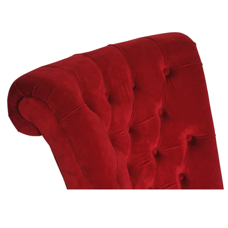 Slipper Chair: 25'' Wide Tufted Velvet Slipper Chair
