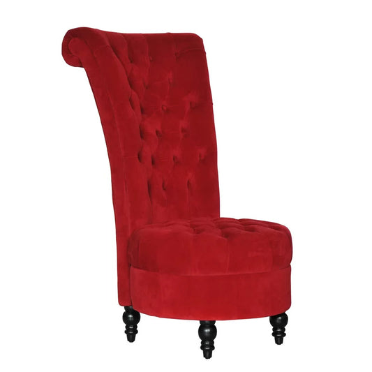 Slipper Chair: 25'' Wide Tufted Velvet Slipper Chair