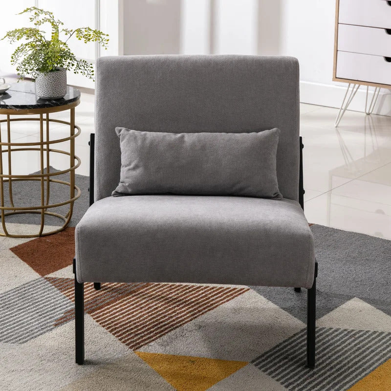 Slipper Chair: 26'' Wide Tufted Slipper Chair