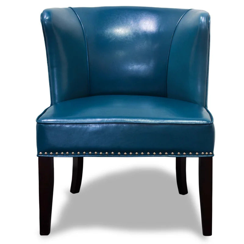 Slipper Chair: 30'' Wide Leatherette Slipper Chair