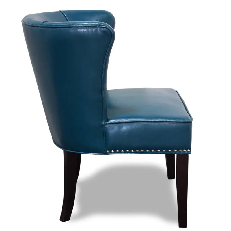 Slipper Chair: 30'' Wide Leatherette Slipper Chair