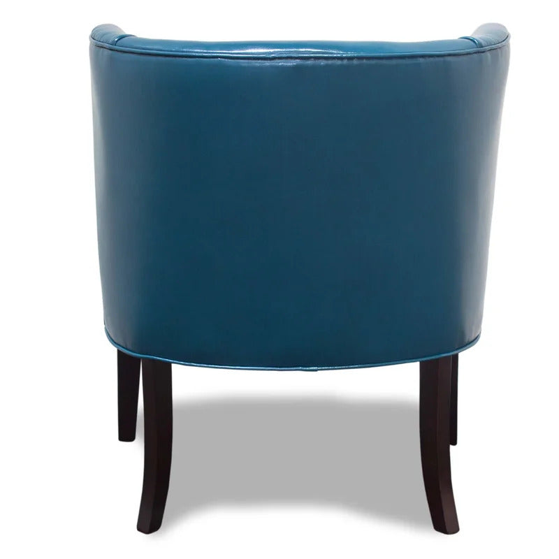 Slipper Chair: 30'' Wide Leatherette Slipper Chair