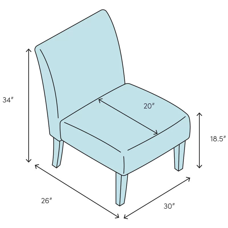 Slipper Chair: 30'' Wide Leatherette Slipper Chair
