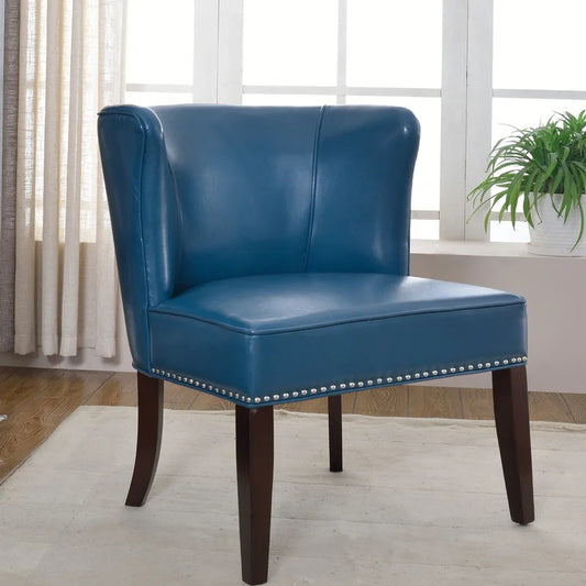 Slipper Chair: 30'' Wide Leatherette Slipper Chair