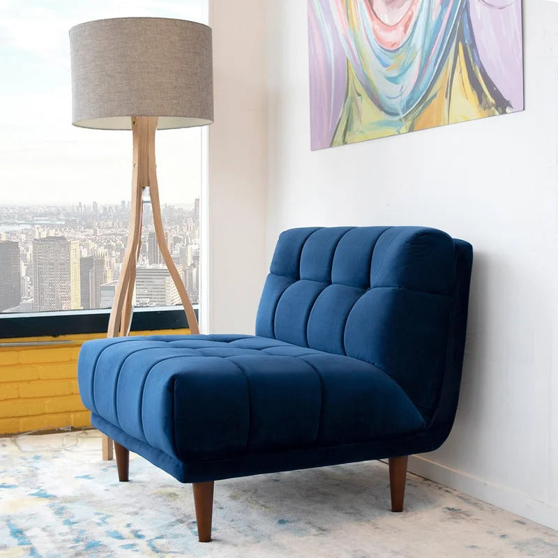 Slipper Chair: 35.4'' Wide Tufted Slipper Chair