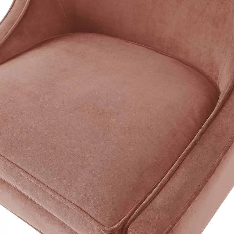 Slipper Chair: Wide Velvet Slipper Chair