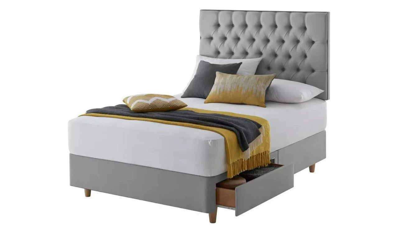 Double Bed : 2 Drawer Small Double Bed With Storage
