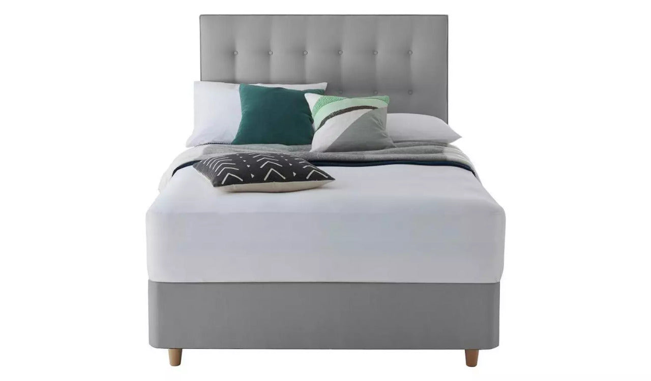 Small Double Bed: Slate Grey 4 Drawer Small Double Bed