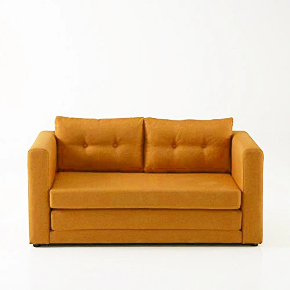 Sofa Cum Bed: Fabric 3 Seater Wooden Sofa Cum Bed for Living Room