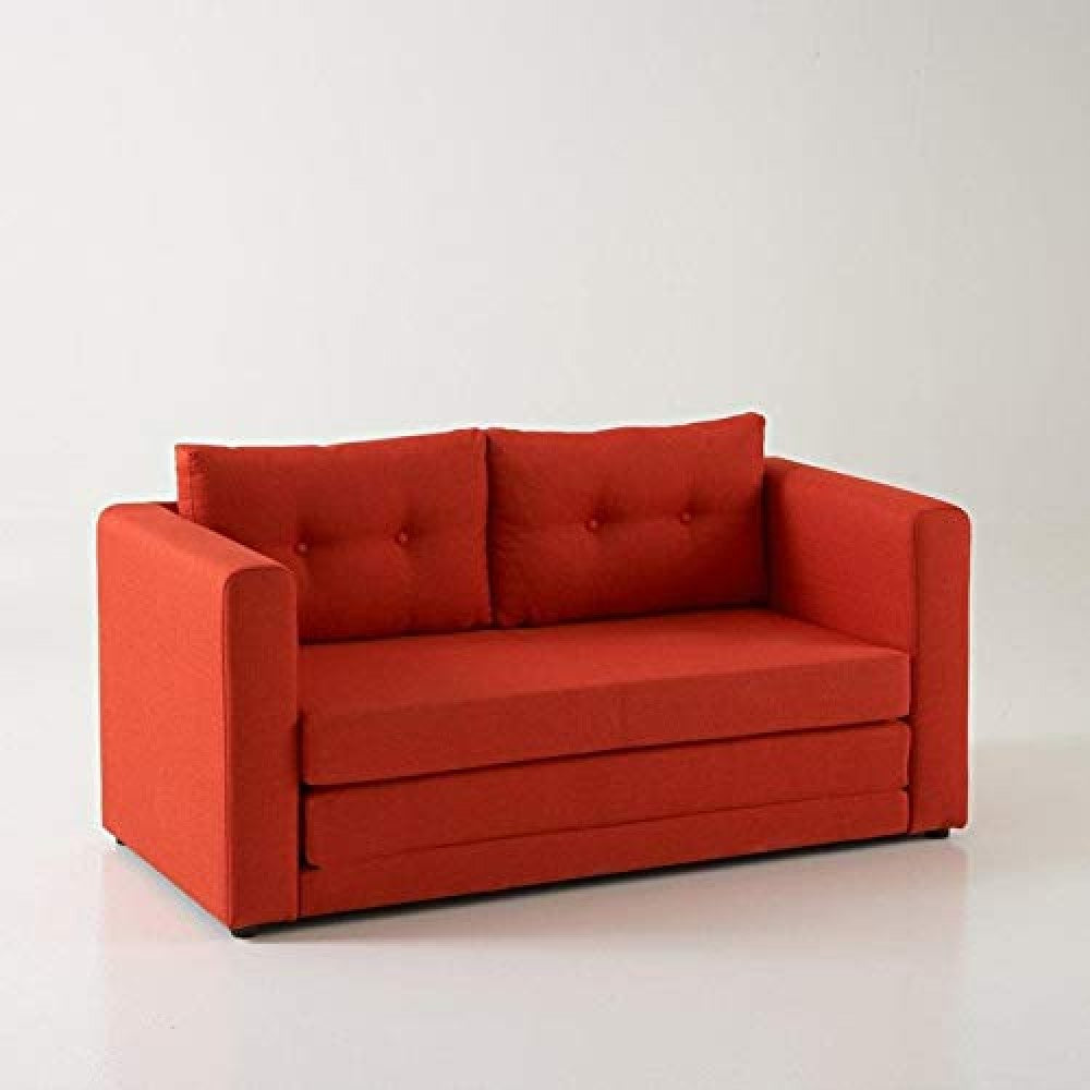 Sofa Cum Bed: Fabric 3 Seater Wooden Sofa Cum Bed for Living Room