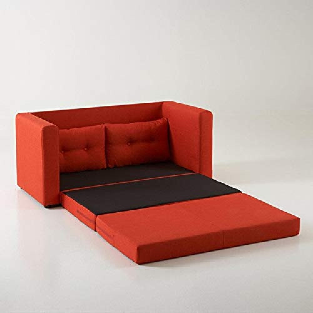 Sofa Cum Bed: Fabric 3 Seater Wooden Sofa Cum Bed for Living Room