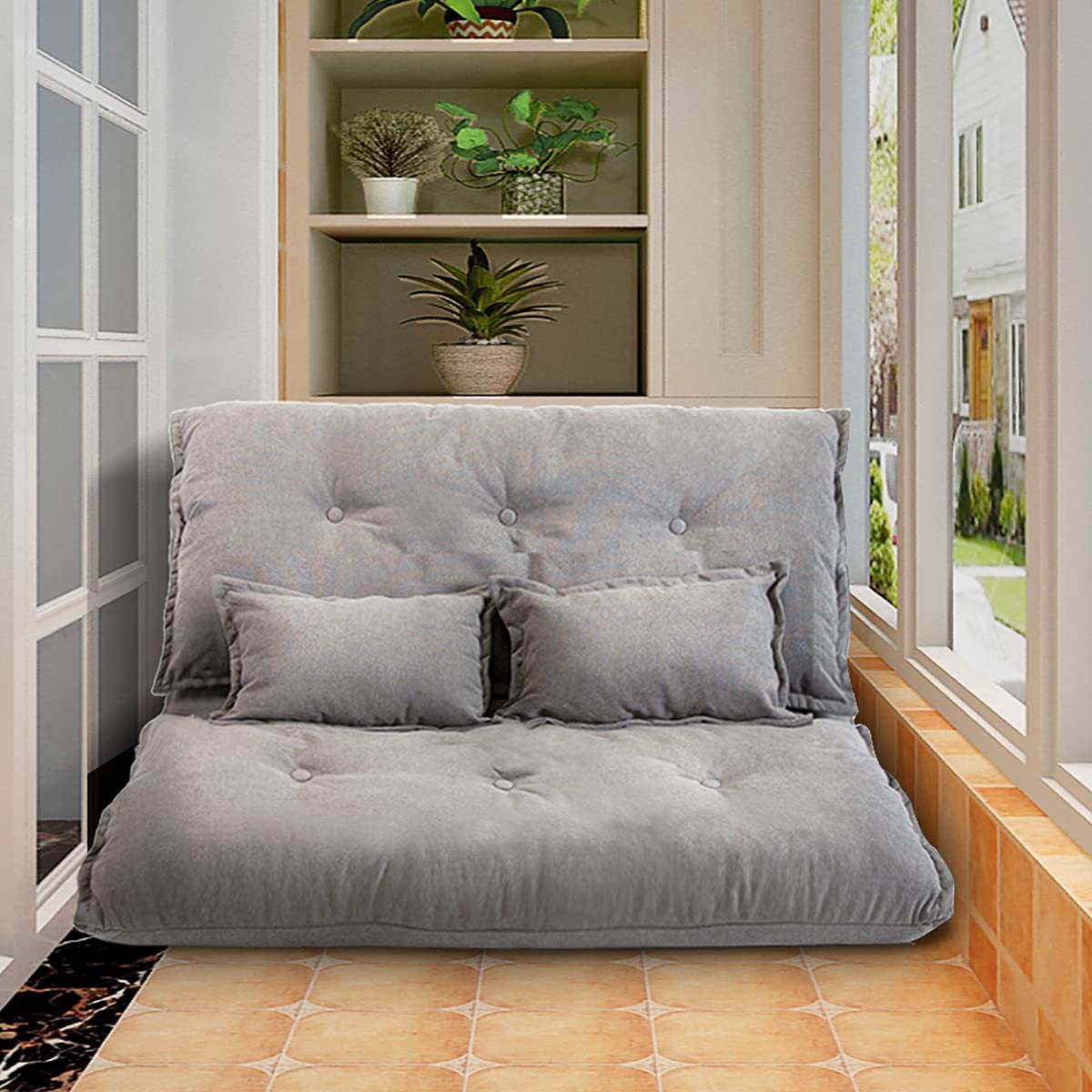 Sofa Cum Beds Sofa Cum Beds Bed Legs Upholstered Microfiber Sleeper Adjustable, Blue
