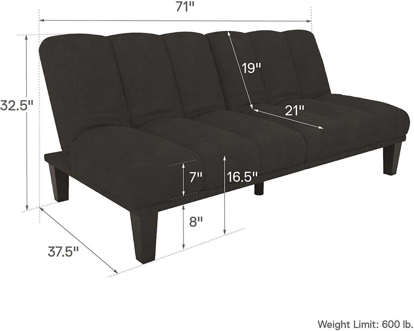 Sofa Cum Beds Sofa Sleeper, Black