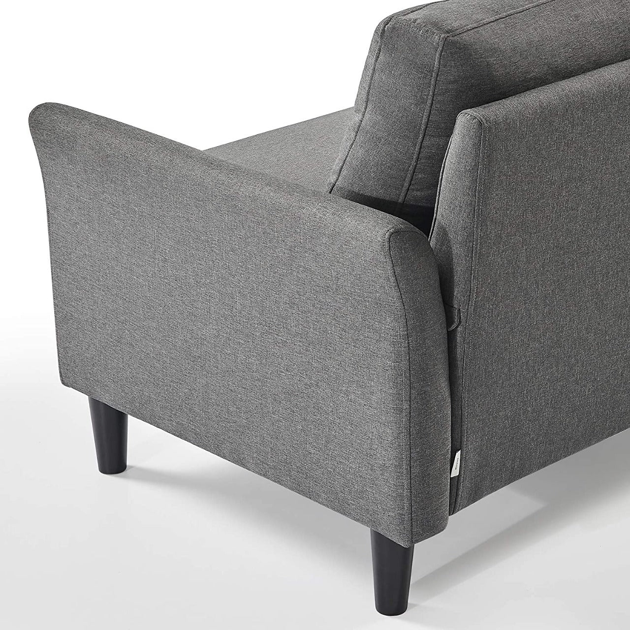 2 Seater Sofa : Dark Grey Fabric 2 Seater Sofa Set