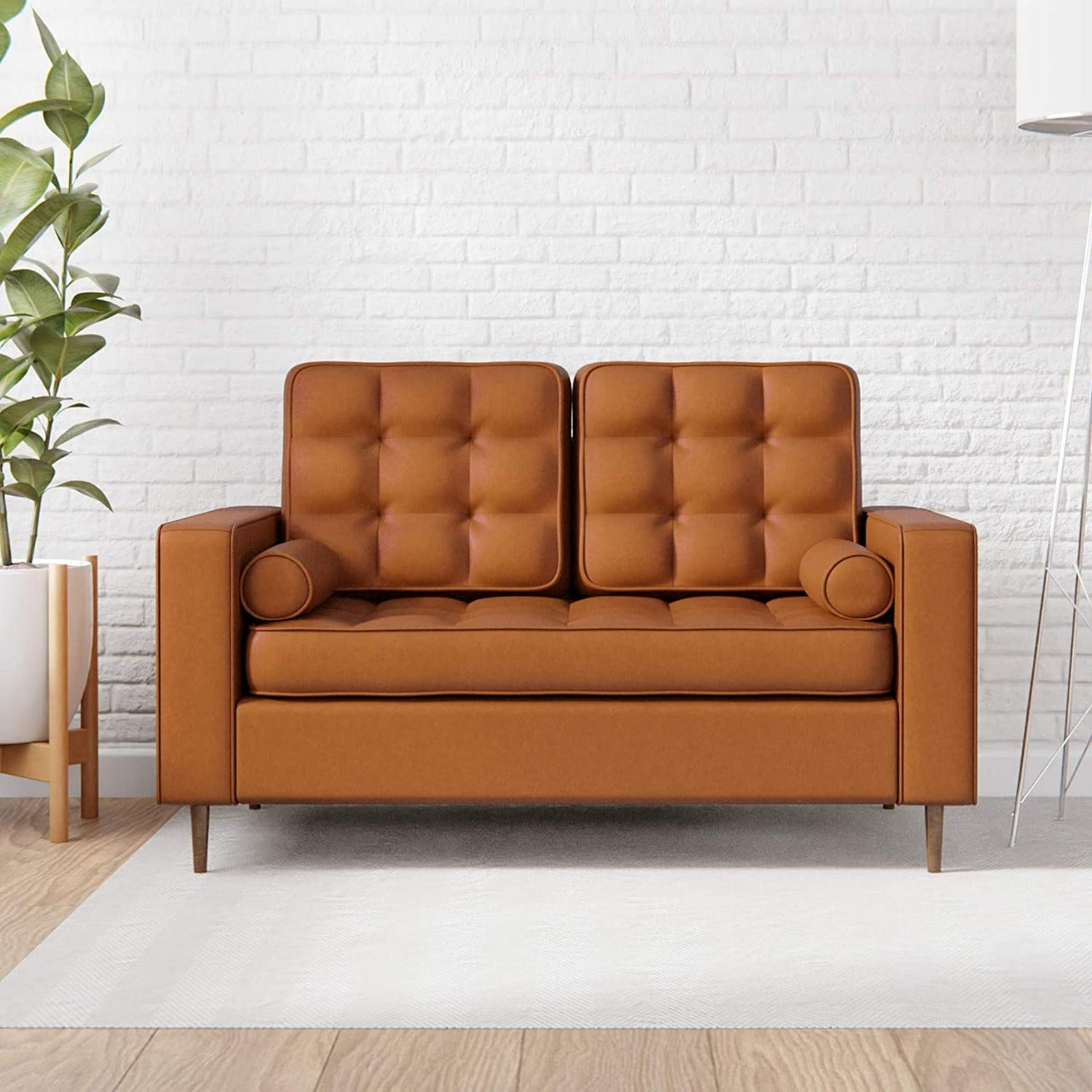 2 Seater Sofa : Faux Leatherette Sofa Set, Multicolour Options