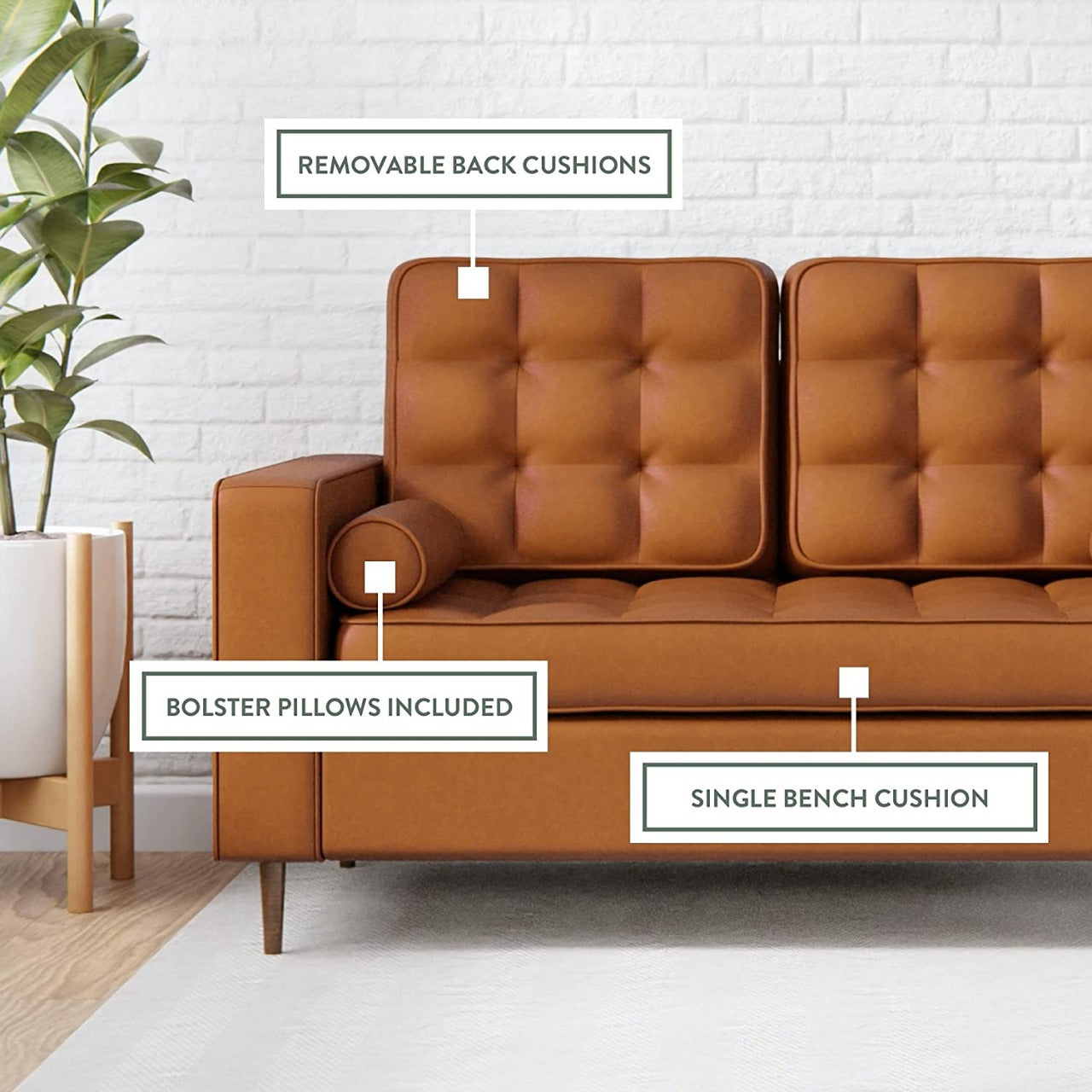 2 Seater Sofa : Faux Leatherette Sofa Set, Multicolour Options