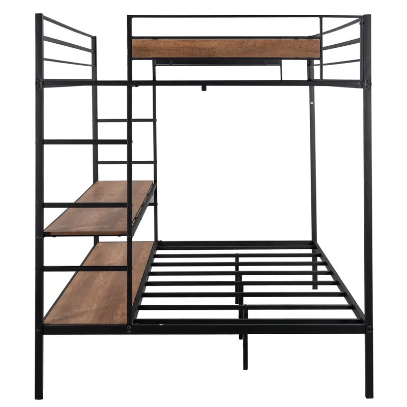 Bunk Bed: Standard Bunk Bed with Shelves