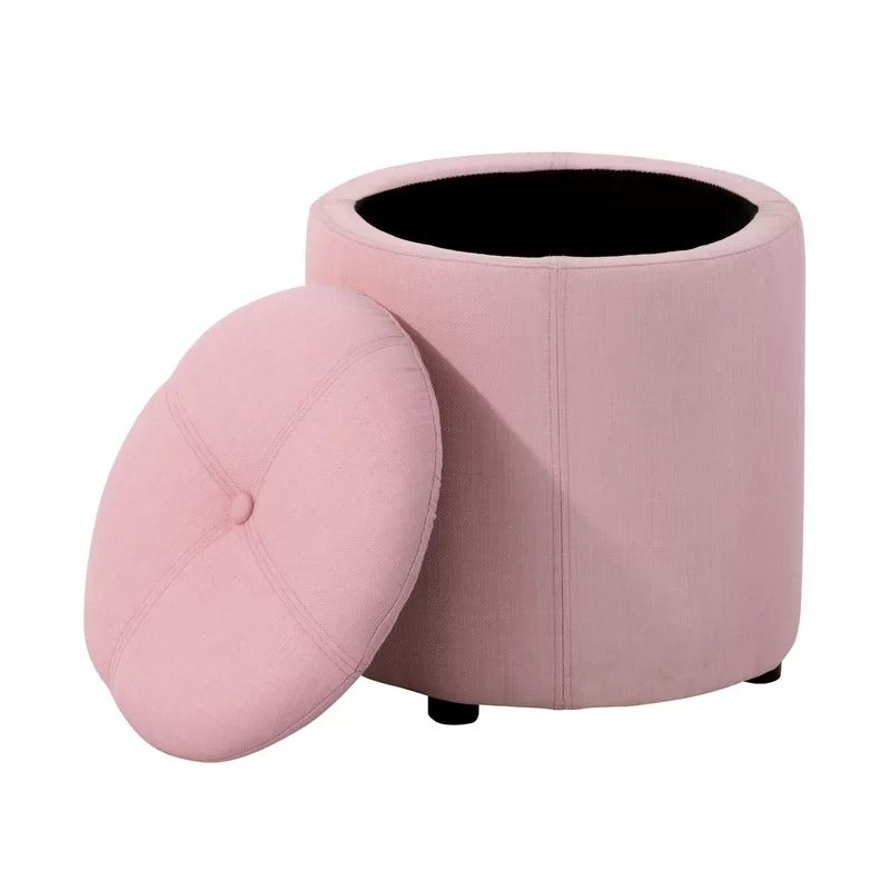 Storage Ottomans 14.1'' Wide Round Storage Ottoman with Storage