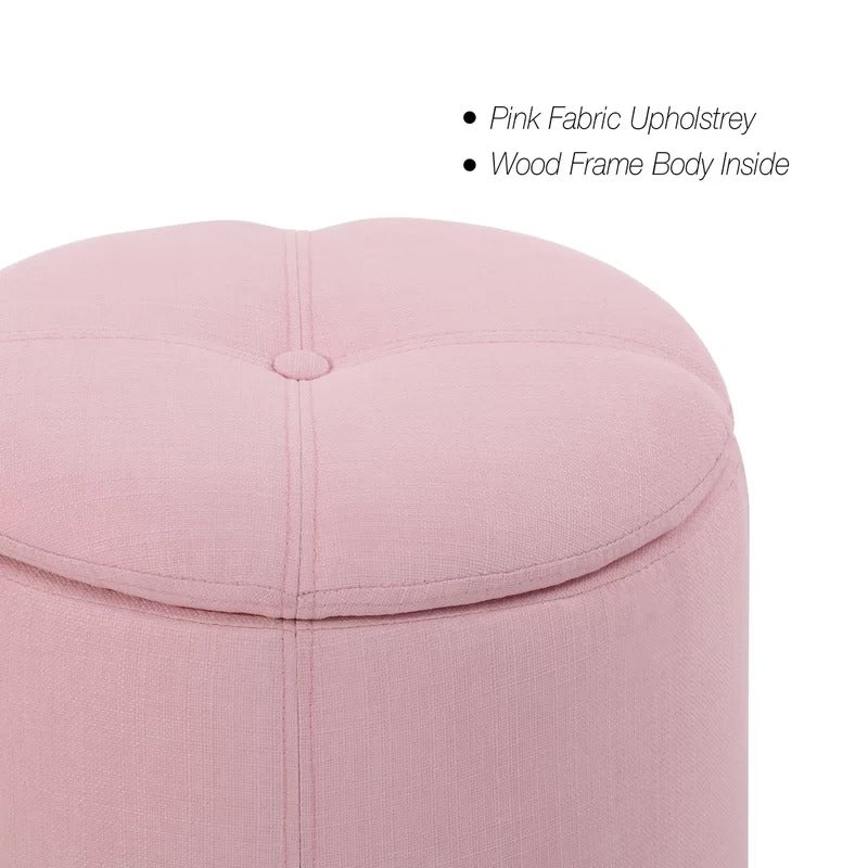 Storage Ottomans 14.1'' Wide Round Storage Ottoman with Storage