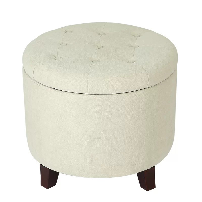 Storage Ottomans 19.7'' Wide Tufted Round Storage Ottoman with Storage
