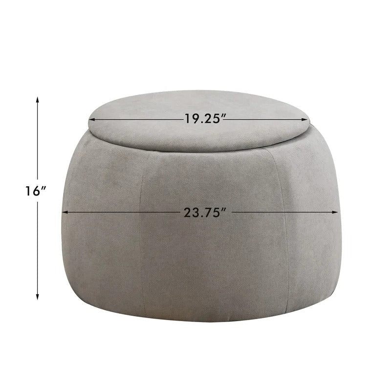Storage Ottomans 23.75'' Wide Round Storage Ottoman with Storage