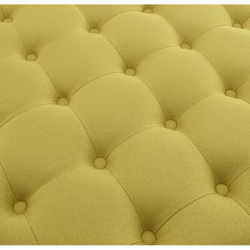Storage Ottomans: 30'' Wide Tufted Round Storage Ottoman with Storage