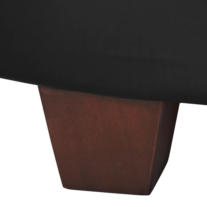 Storage Ottomans: 31.75'' Wide Faux Leather Tufted Round Storage Ottoman with Storage